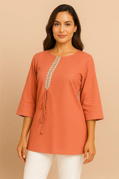 LOHZY Peach Harmony Tunic