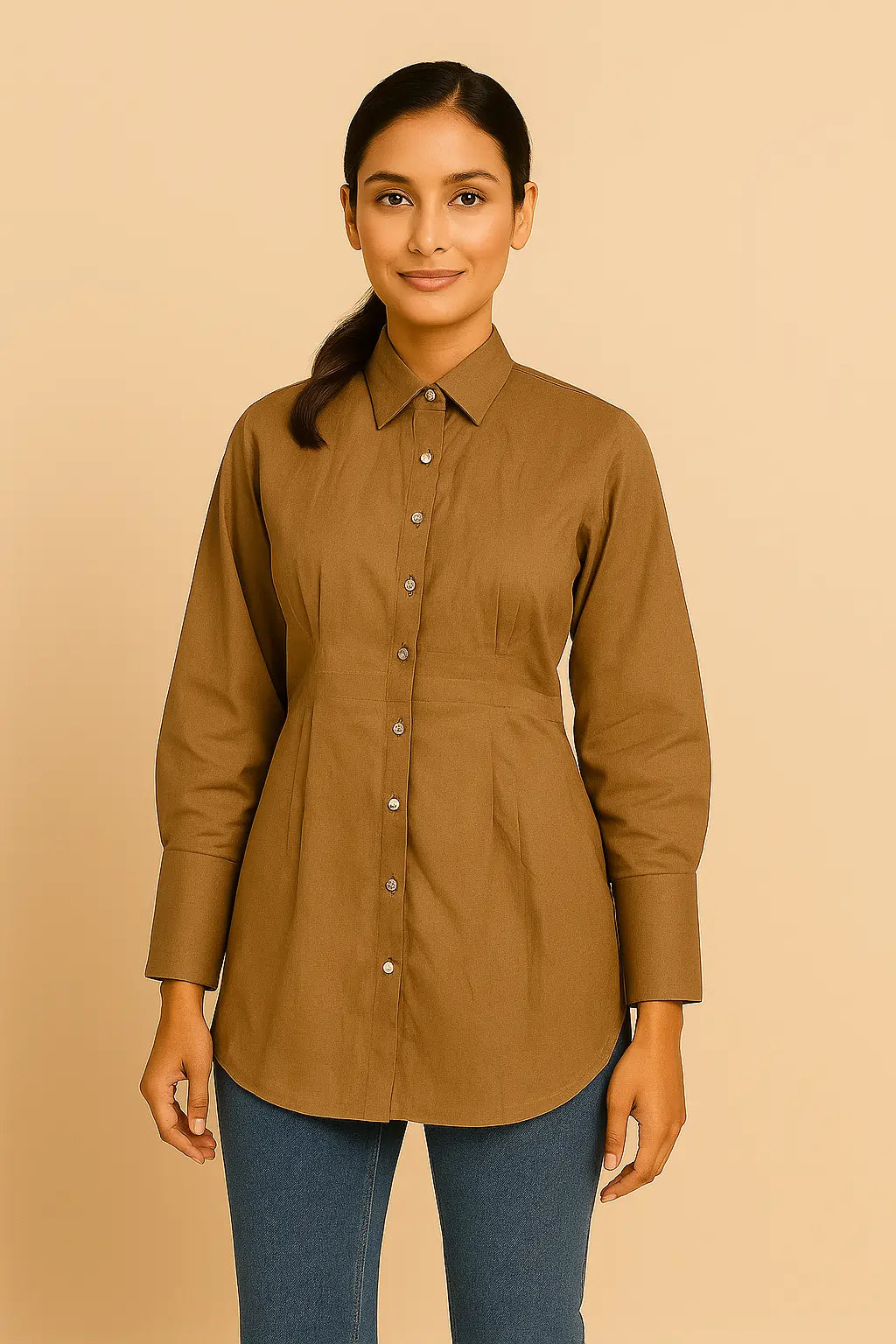 LOHZY Timeless Cocoa Tunic Shirt - Women's Casual Tunic